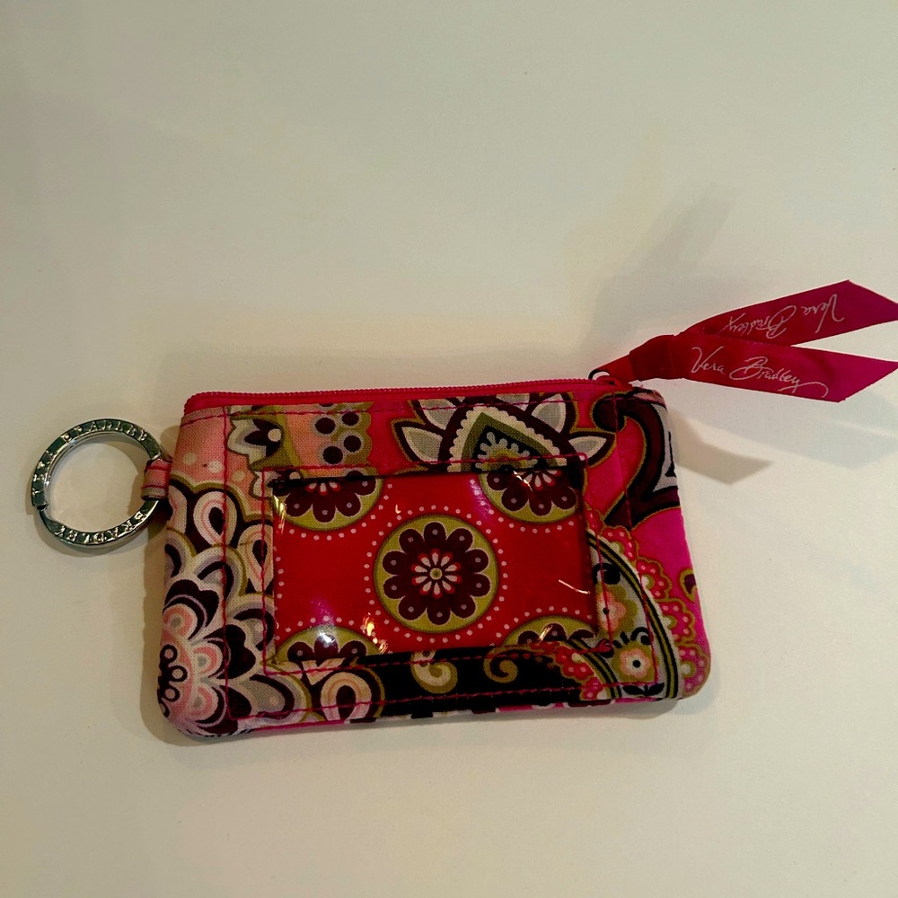 Vera Bradley ID key ring, card holder
